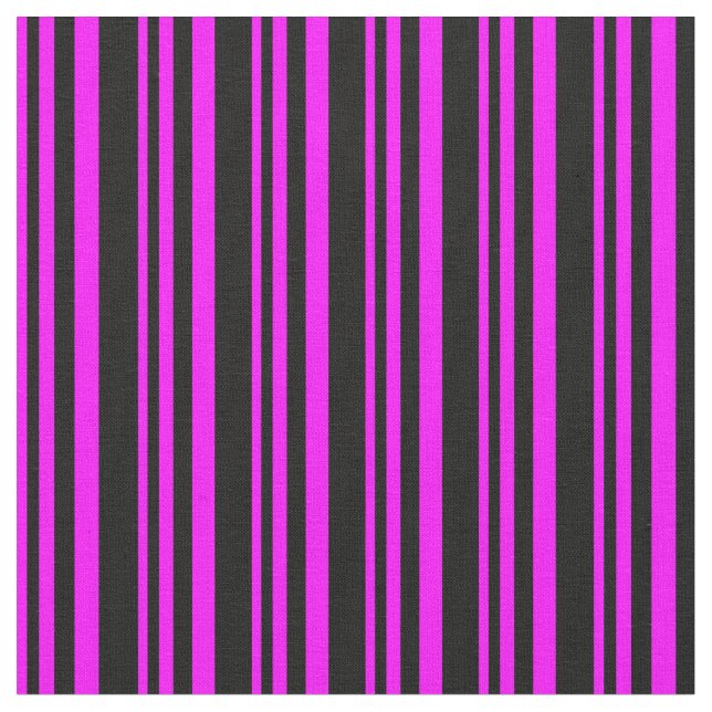 Tissu Fuchsia et Black Linked Motif (Fermer)