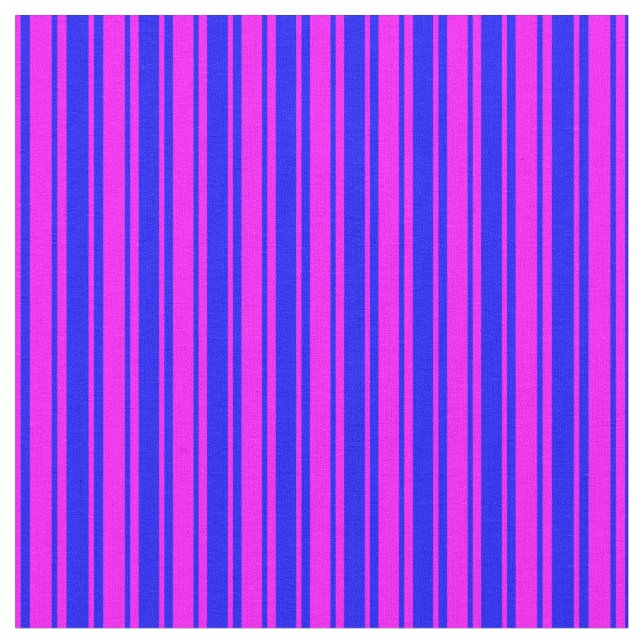 Tissu Fuchsia et Motif à rayures bleues (Fermer)