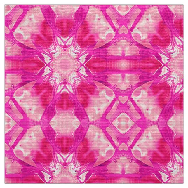 Tissu Fuchsia et Pastel Pink Tie Dye Motif (Échantillon)