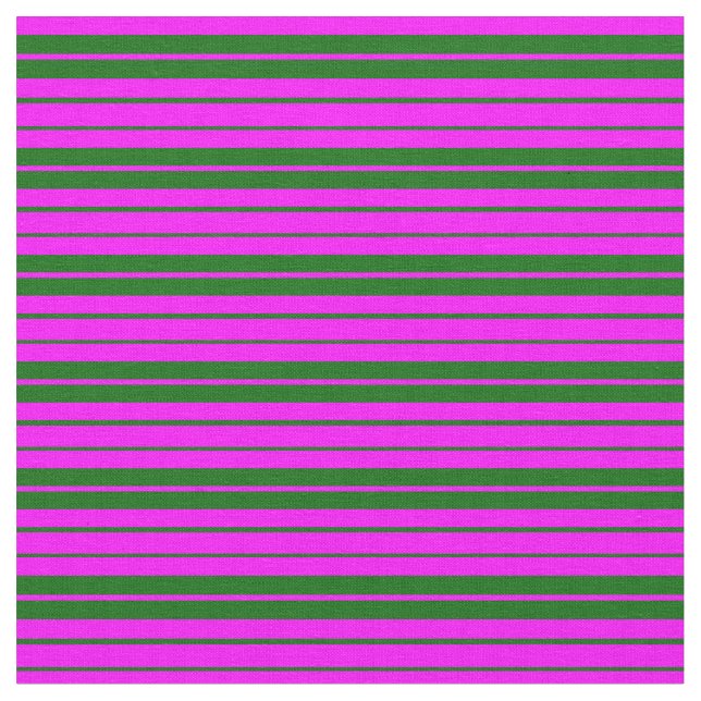 Tissu Fuchsia et vert foncé Motif des rayures (Fermer)