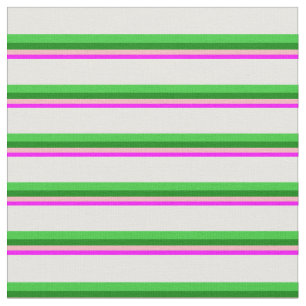 Tissu Fuchsia, Pink clair, Green, Lime Green et White