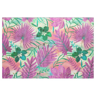 Tissu Fuchsia tropical hawaïen de jardin de Nalani