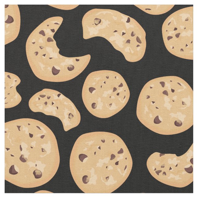 Tissu Fun Chocolate Chip Motif de cookies (Fermer)