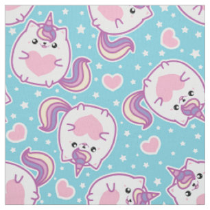 Tissu Fun Cute Chubby Kitschy Unicorn Kitty