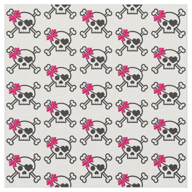 Tissu Fun Girl Skull (Fermer)