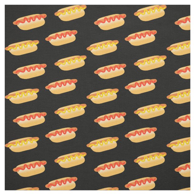 Tissu Fun Hot Dogs Pois (Échantillon)