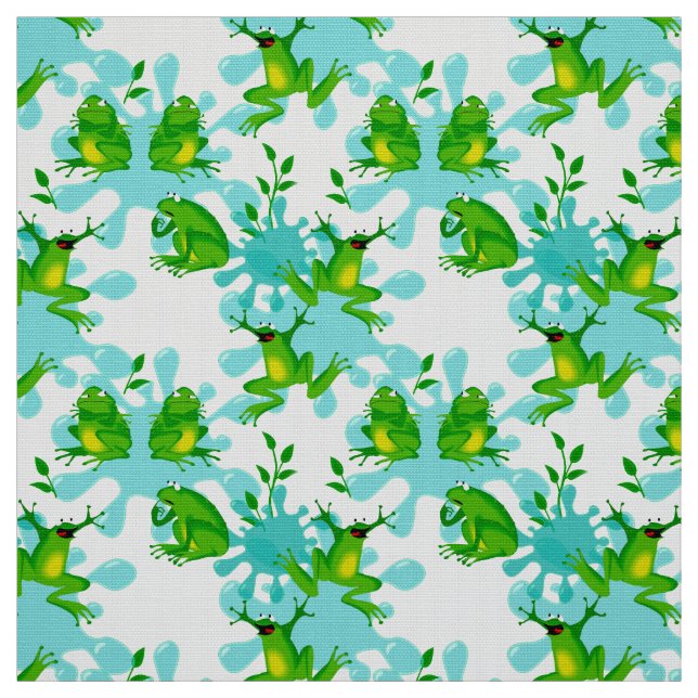 Tissu Funky Frogs Motif Kids (Échantillon)