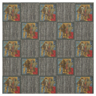 Tissu Funky Hot Jazz sur Grungy Stripes Cotton Twill 58"