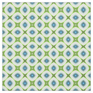 Tissu Funky Lime Green Aqua Mosaïque Carré turquoise