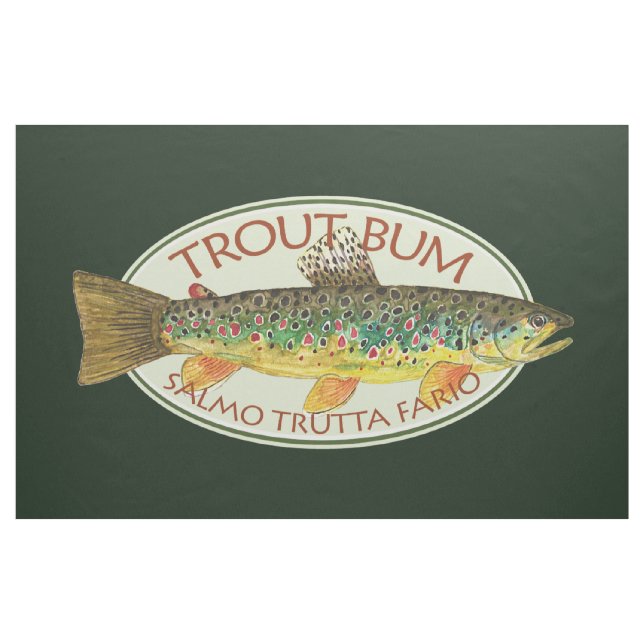 Tissu Funny Fishing TROUT BUM (Yard)
