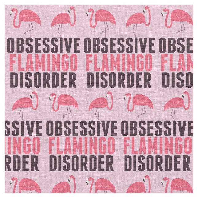 Tissu Funny Flamant rose rose (Fermer)