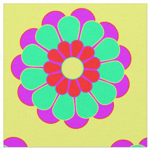 Tissu Funny Flower Power Bloom I + votre backgr. & idée