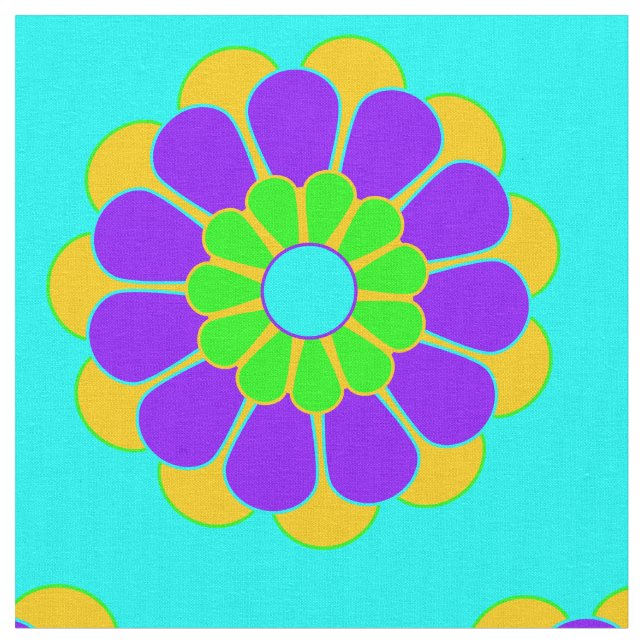 Tissu Funny Flower Power Bloom II + votre backgr. & idée (Fermer)