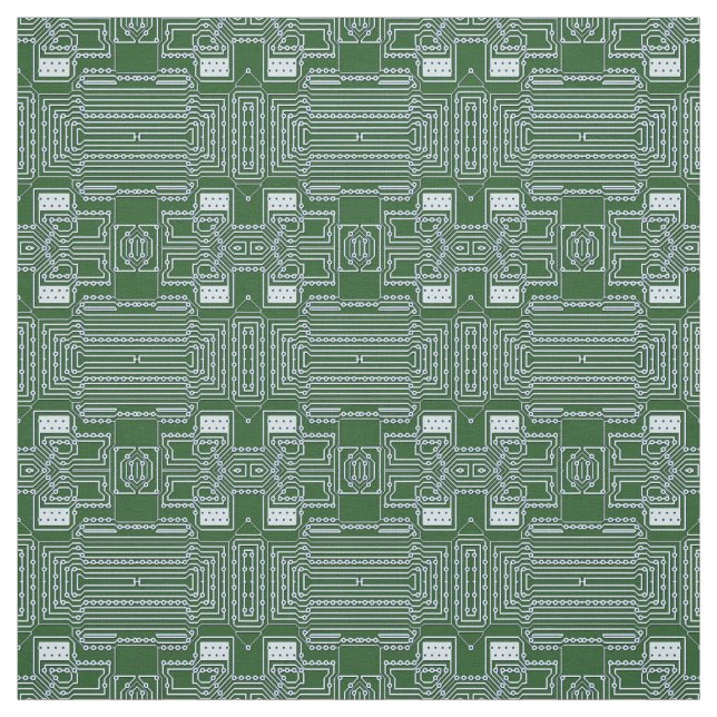 Tissu Funny Geeky Nerd Computer Circuit Board Motif (Échantillon)
