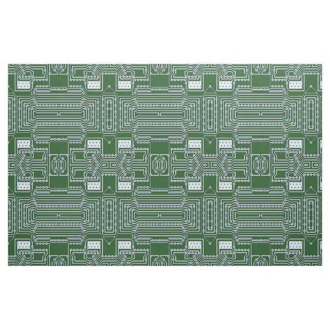 Tissu Funny Geeky Nerd Computer Circuit Board Motif (Fat Quarter)