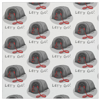 Tissu Funny Let's Go! for a Walk Pekingese Dog (black)