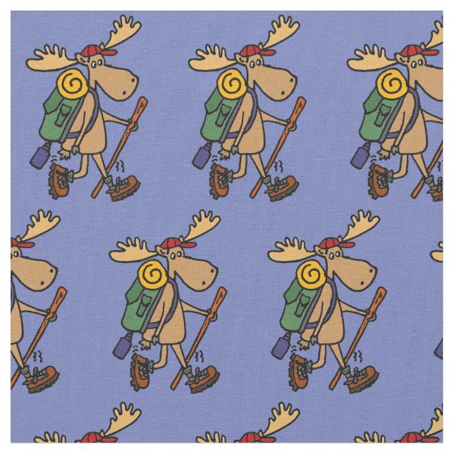 Tissu Funny Moose Randonnée Fabric (Fermer)