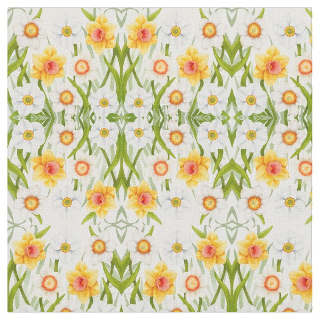 Tissu gai de jonquilles de ressort (Fermer)