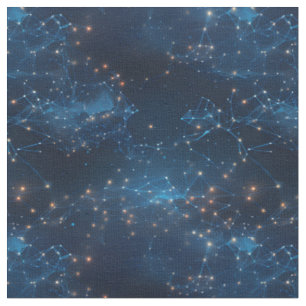 Tissu Galaxie bleue abstraite