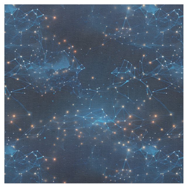 Tissu Galaxie bleue abstraite (Fermer)