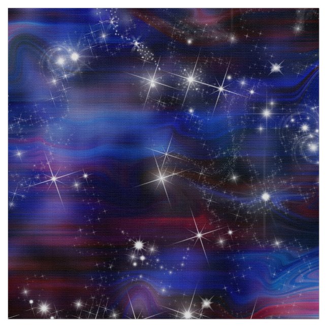 Tissu Galaxy violet belle image de ciel étoilé (Échantillon)