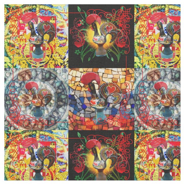 Tissu Galo de Barcelos, Portugal (Fermer)