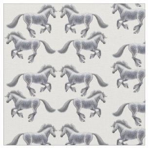 Tissu galopant de chevaux de trait de Shire
