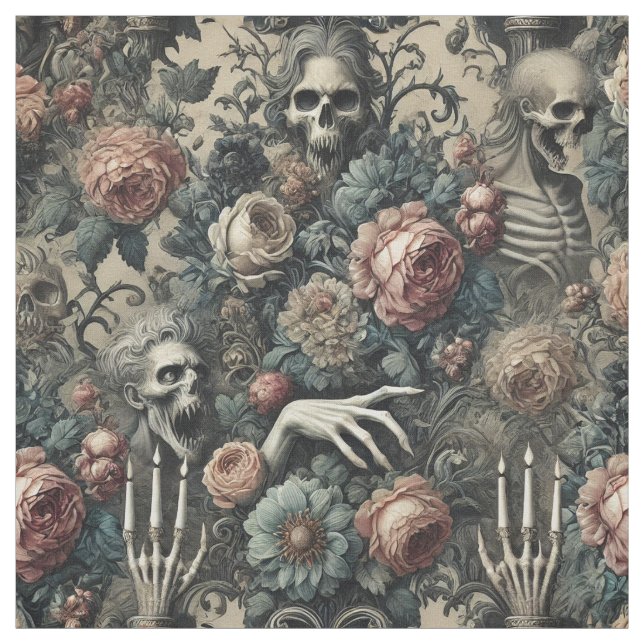 Tissu Gambit de Ghoul - Carreau de déclaration gothique (Échantillon)