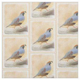 Tissu Gambrel's Quail Painting Original Bird Art