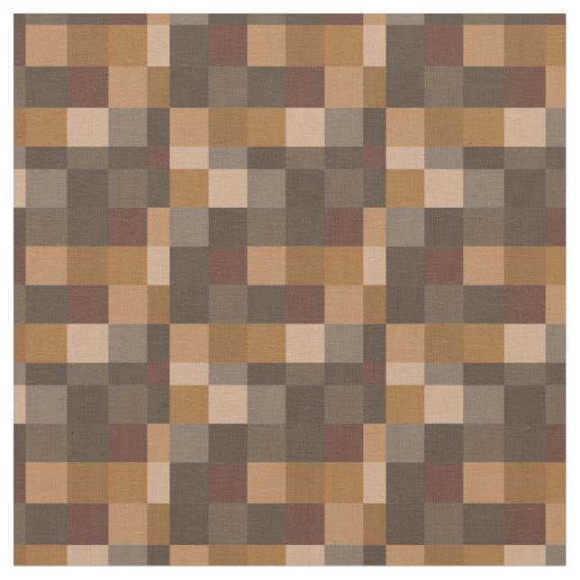 Tissu Gamer Brown du motif | de Pixelated (Fermer)
