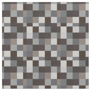 Tissu Gamer noir et gris du motif   de Pixelated