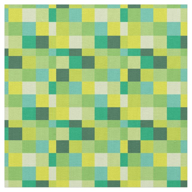 Tissu Gamer vert et jaune du motif | de Pixelated (Fermer)