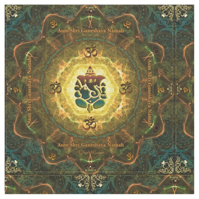 Tissu Ganesha - succès, victoire, prospérité, la (Fermer)