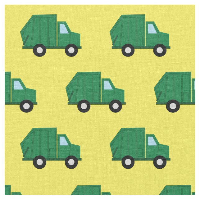 Tissu Garbage Trucks Cute Boys Kids (Fermer)