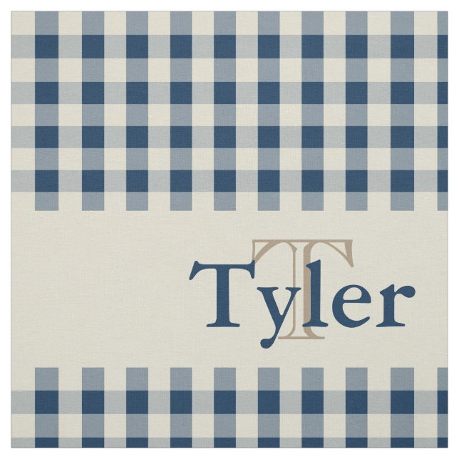 Tissu Garçon de coutume de monogramme de motif de (Échantillon)