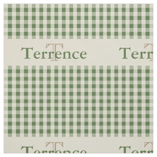 Tissu Garçons de vert sauge de monogramme de motif de (Échantillon)