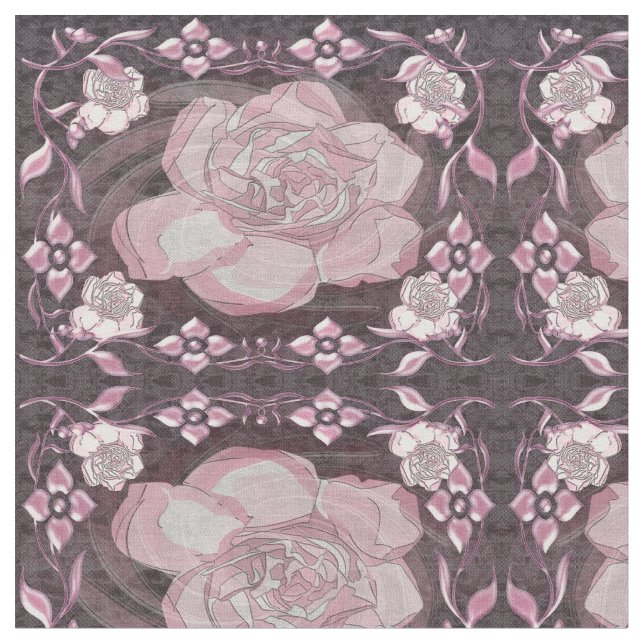 Tissu Gardenia Flora Motif (Fermer)