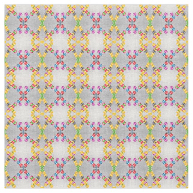 Tissu Garlands de boules colorées (Fermer)