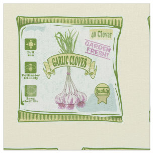 Tissu Garlic Cloves Jardin végétal