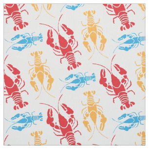 Tissu Gâteau de homard rouge Nouvelle-Angleterre