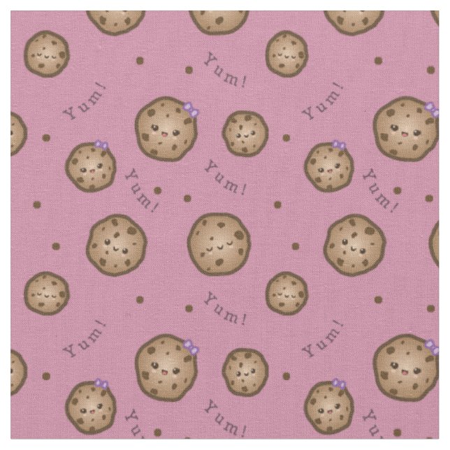 Tissu Gâteaux aux pépites de chocolat de Kawaii (Fermer)