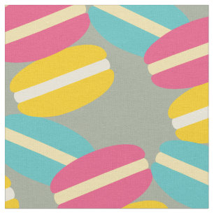 Tissu Gâteaux colorés de macaron français