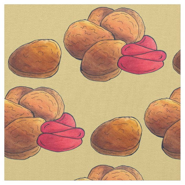 Tissu Gâteaux de poulet avec Ketchup Junk Food Foody (Fermer)