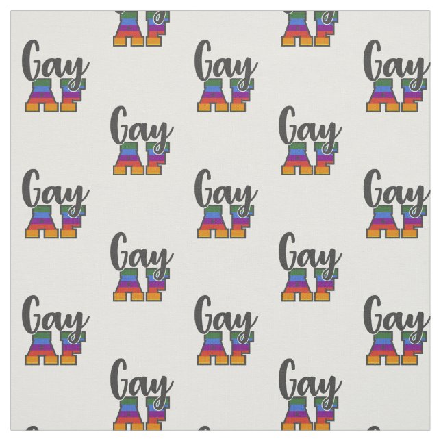 Tissu Gay AF Typographie Pattern (Échantillon)