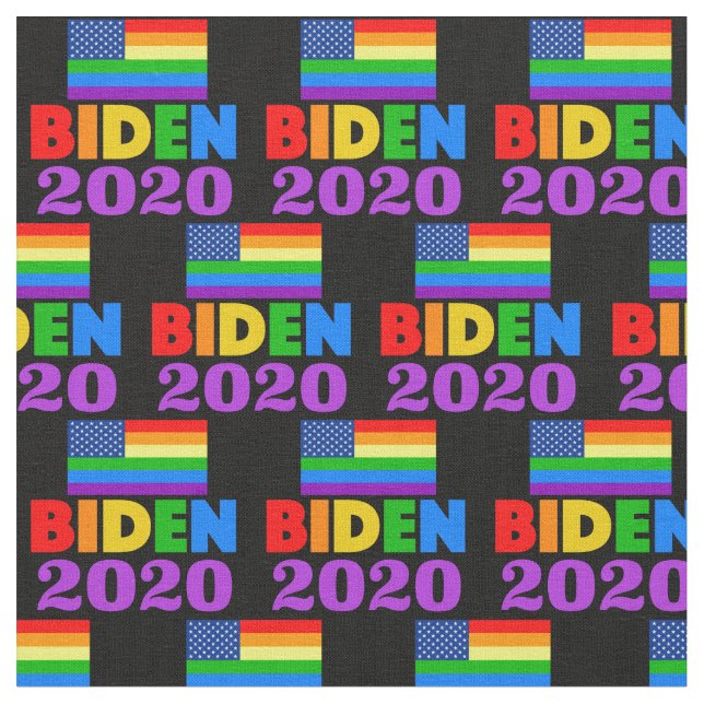 Tissu Gay pride Rainbow de Biden 2020 (Fermer)