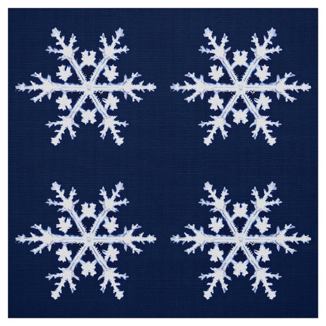 Tissu Géant flocons de neige en cristal de glace sur Dar (Échantillon)