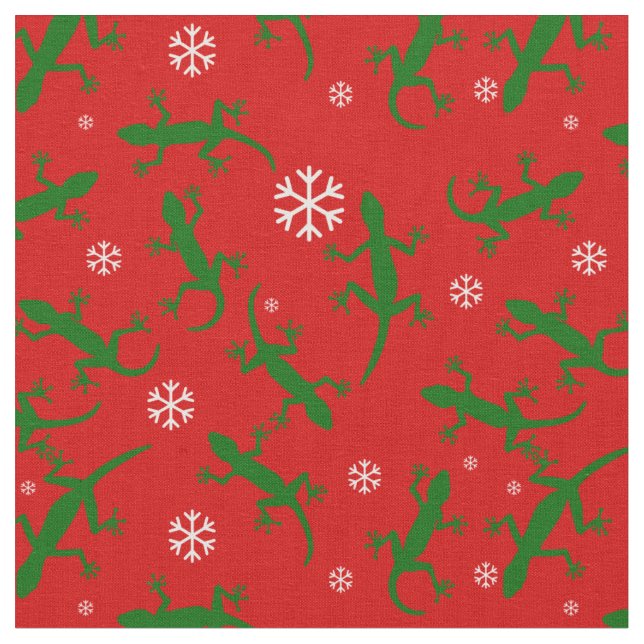 Tissu geckos de fêtes (Fermer)