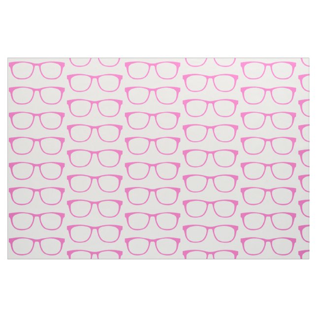 Tissu Geek de lunettes roses Hipster (Fat Quarter)