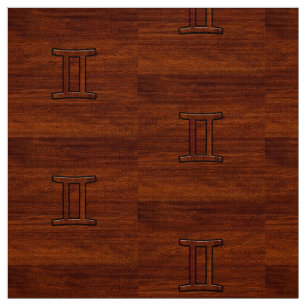 Tissu Gemini Zodiac Connexion en acajou comme imprimé