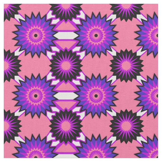Tissu Genderfluidité Fierté sans couture motif de fleurs (Fermer)